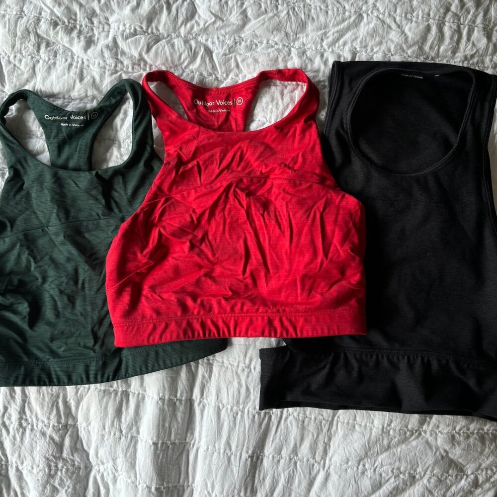 BUNDLE outdoor voices sports bras / crop tops